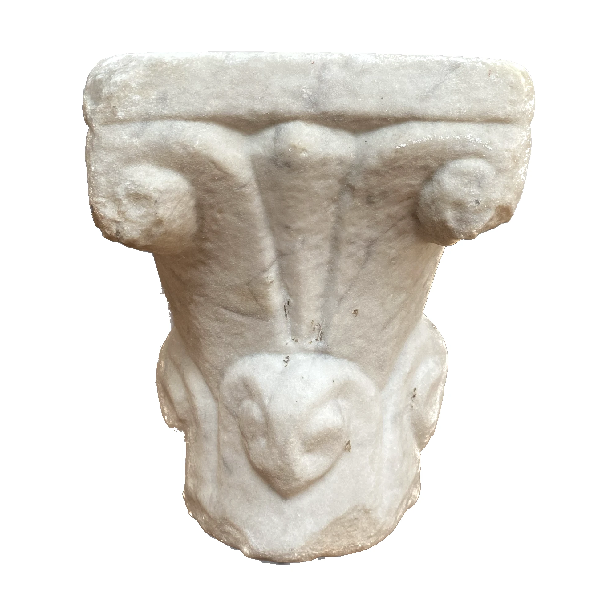 Romanesque marble capital.-3