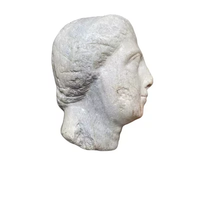 Ancient Greek marble head. Hellenistic period.  Arsinoe III Philopator View number 2