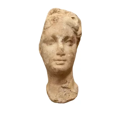 Queen marble head. Greek Art Alexandria. Queen Arsinoe II Hellenistic period View number 1