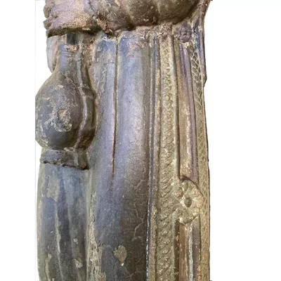 Polychrome stone figure. Pilgrim End of the Gothic period. View number 3