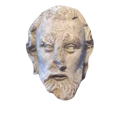 Head of apostle or Christ. 13th century View number 1