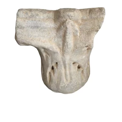 Carolingian capital. Pre-Romanesque marble. View number 3