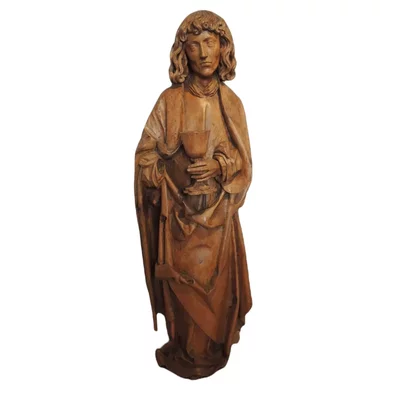 Niklaus Weckmann. Saint John. Carved linden. Main view of the sculpture