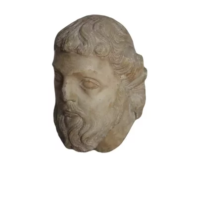 Head of an apostle or a prophet. Carved marble. View number 1