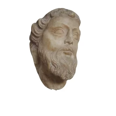 Head of an apostle or a prophet. Carved marble. View number 2