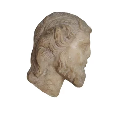 Head of an apostle or a prophet. Carved marble. View number 3