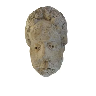 Head of a bearded man. Romanesque period. View number 1