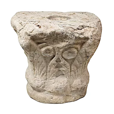 Visigoth capital. Marble. Main view of the sculpture