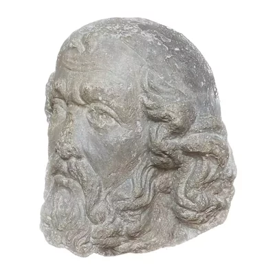 Gothic period prophet's head sculpture. 14th century. View number 1