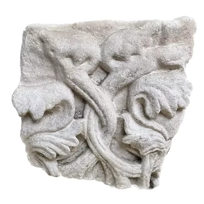 Romanesque capital. Paris potentially Saint-Martin-des-Champs. View number 2