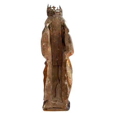 Catalan Gothic Virgin. Polychrome wood. View number 4