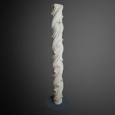 Gothic marble column. Central Italy 13th century. View number 1