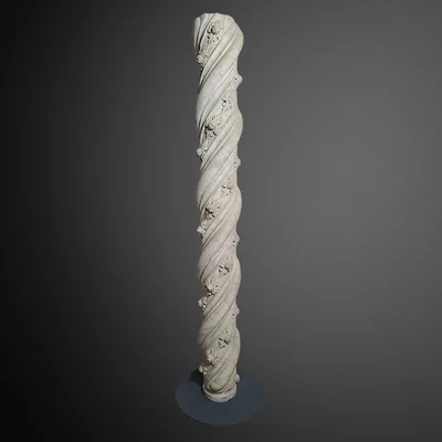 Gothic marble column. Central Italy 13th century. View number 2