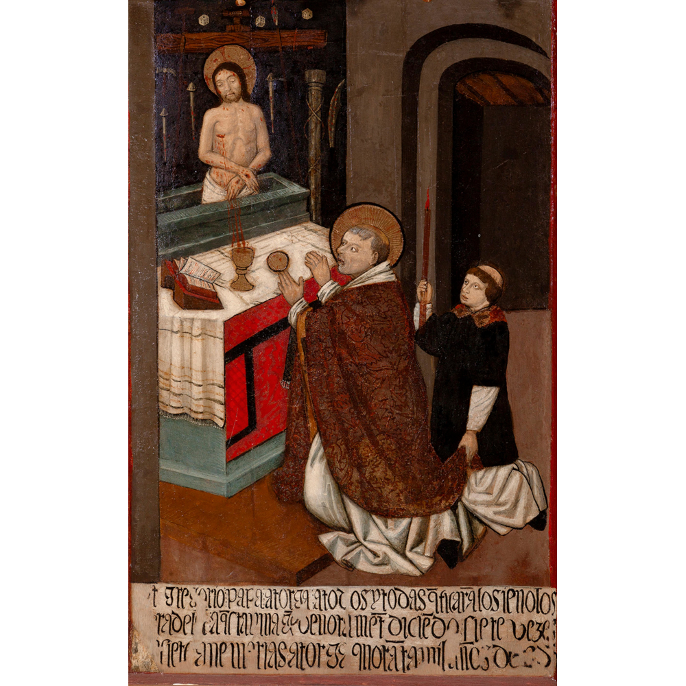 The Morata Master tempera on panel. The Mass of St. Gregory.